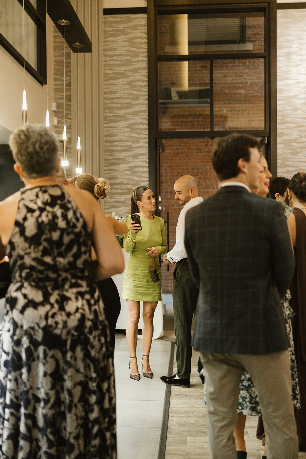 Guests mingling near the entrance